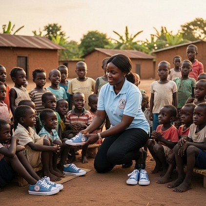 La Mission Fruit Qui Abonde ne s'est pas limité à la distribution gratuite des Bibles, elle distribue aussi des vêtements, souliers, et des fournitures scolaires aux enfants issus des familles plus pauvres.