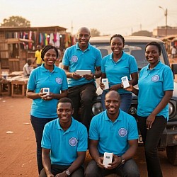 En partenariat avec la GRN - Global Recordings Network, la Mission Fruit Qui Abonde a distribué dernièrement des lecteurs Bibles audio Solaires dans un marché aux illettrés et démunis.